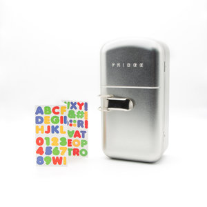 Fridge lunchbox with alphabet stickers 