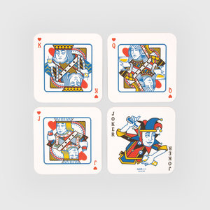 Drink mat playing cards