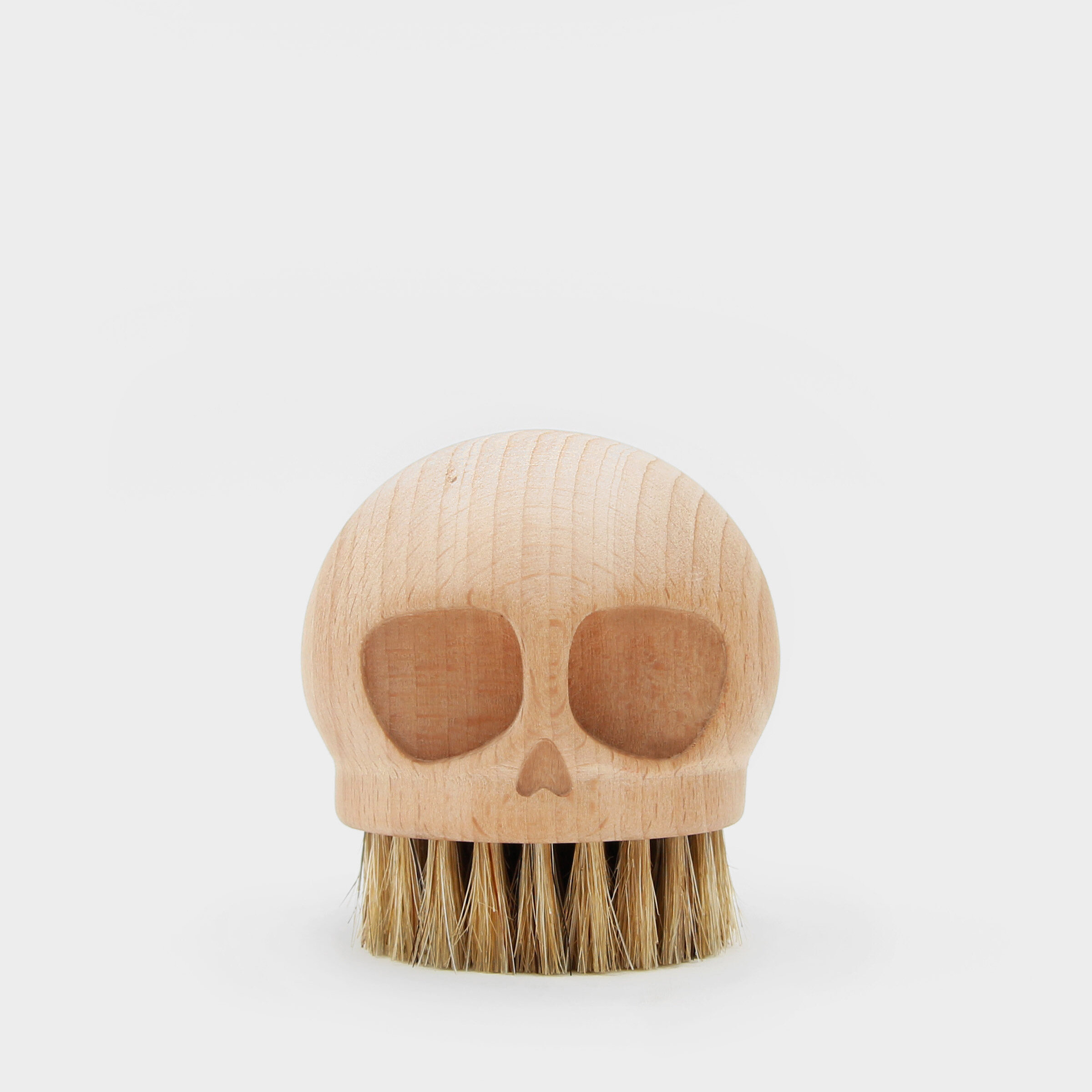 Wooden Skull Brush