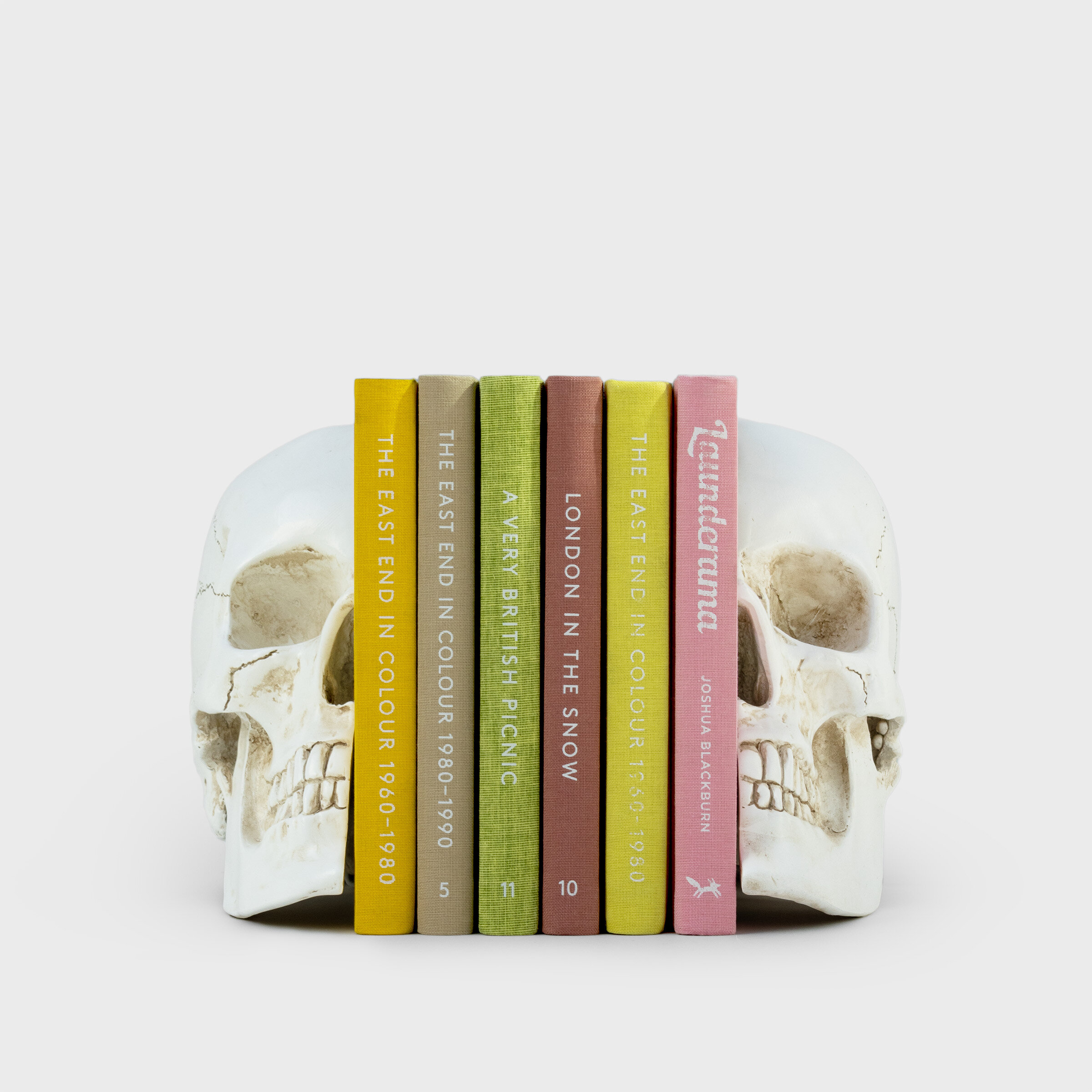 book ends of half a skull