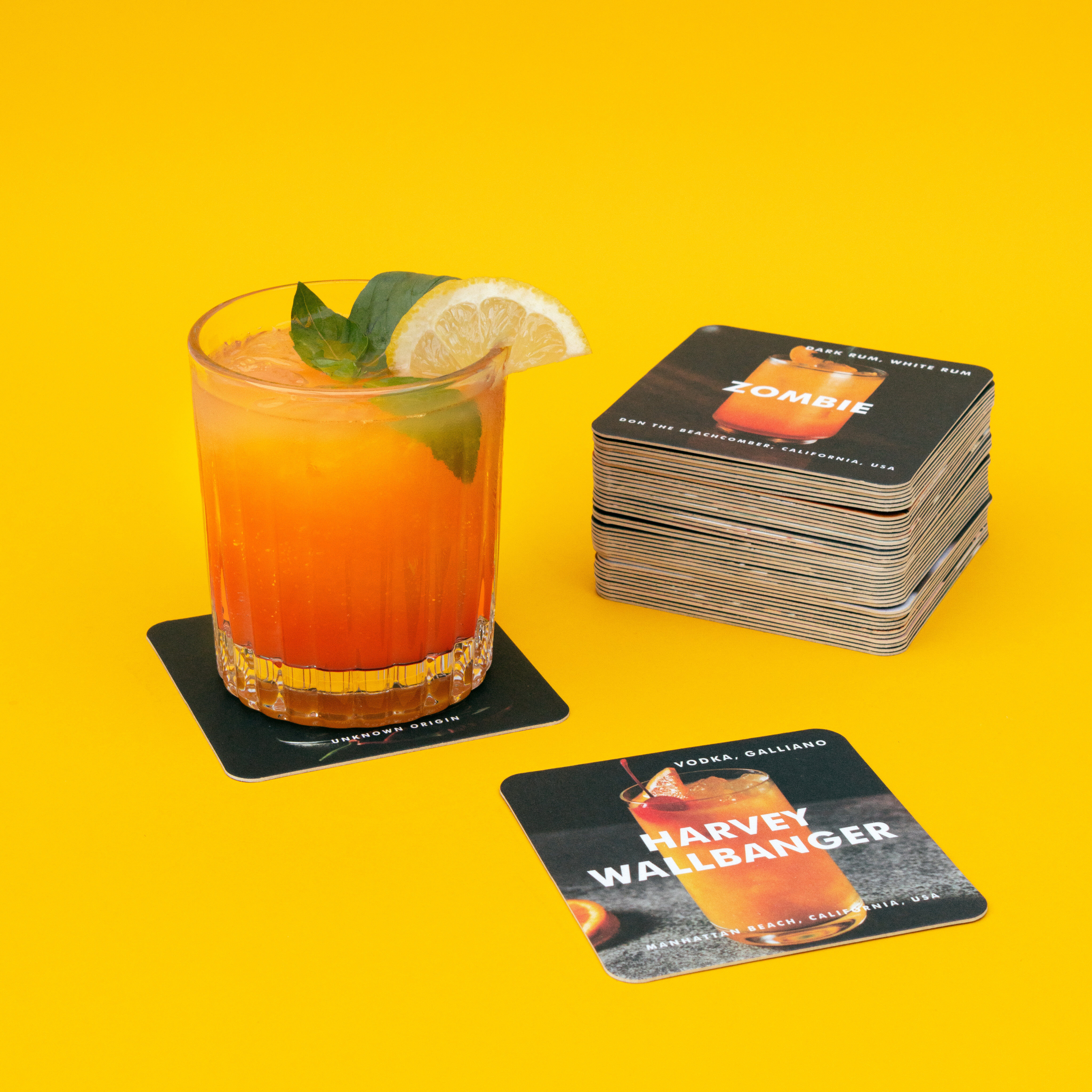 Cocktail Mats Glass Coaster Drink