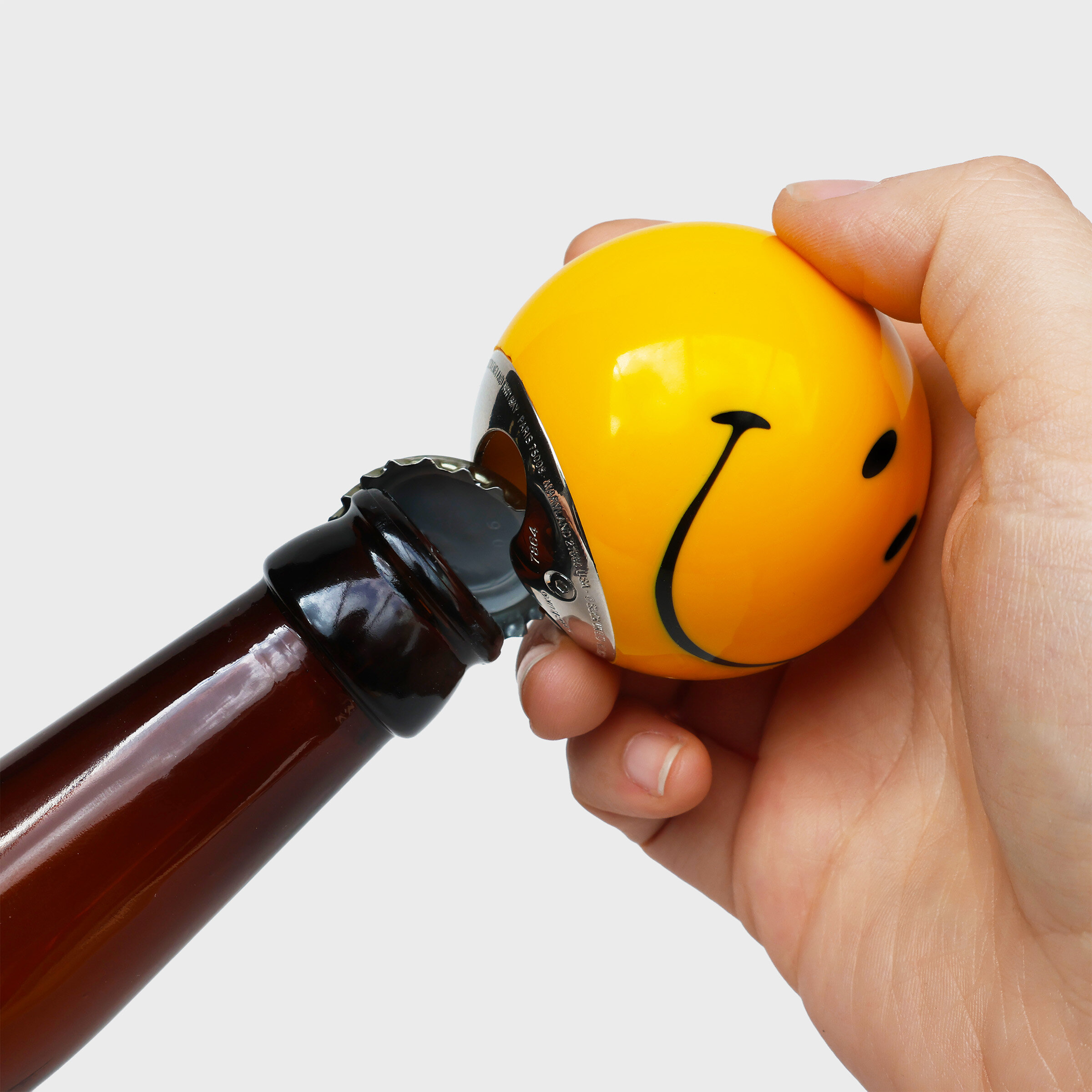 Smiley Bottle Opener, Drink, Beer, Cap, Yellow, Smiley, Happy, Bright Smiley Bottle Opener, Drink, Beer, Cap, Yellow, Smiley, Happy, Bright
