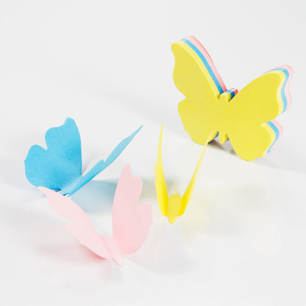 3D Sticky Note Specimen Box : Paper butterfly wall decorations & notes ...