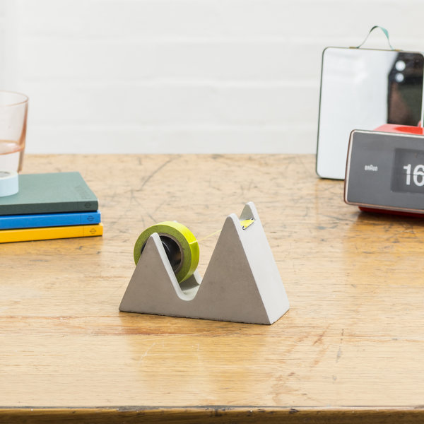 Concrete Tape Dispenser : Small tape dispenser perfect for any work space.