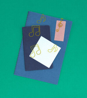 Music, Paper Clips, Gold, Stationery, Notes