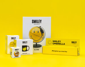 Smiley Branded Product Collection with Branded Packaging